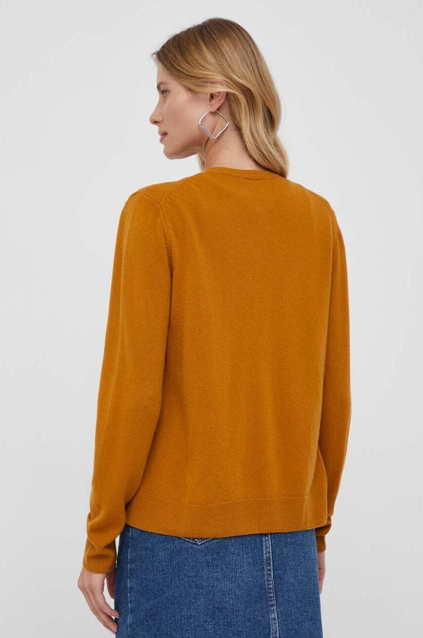 United Colors of Benetton cardigan din lana culoarea maro light - Pled.ro