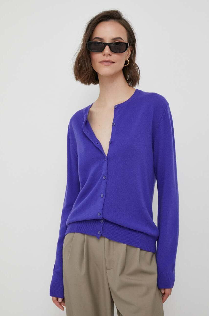 United Colors of Benetton cardigan din lana culoarea violet light - Pled.ro