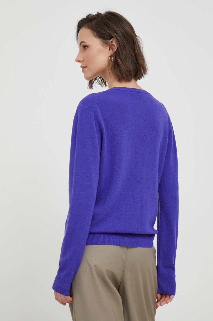 United Colors of Benetton cardigan din lana culoarea violet light - Pled.ro