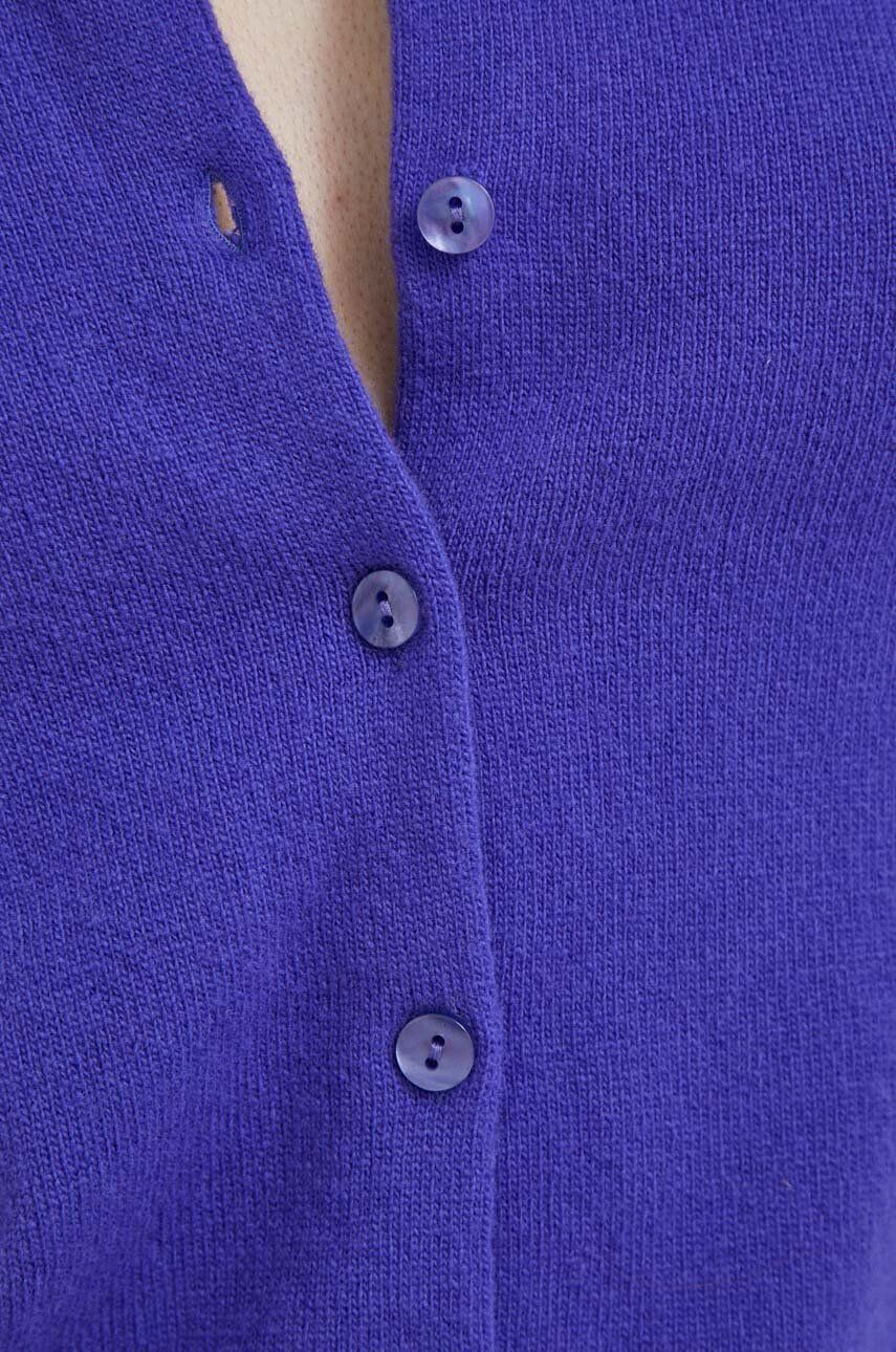 United Colors of Benetton cardigan din lana culoarea violet light - Pled.ro