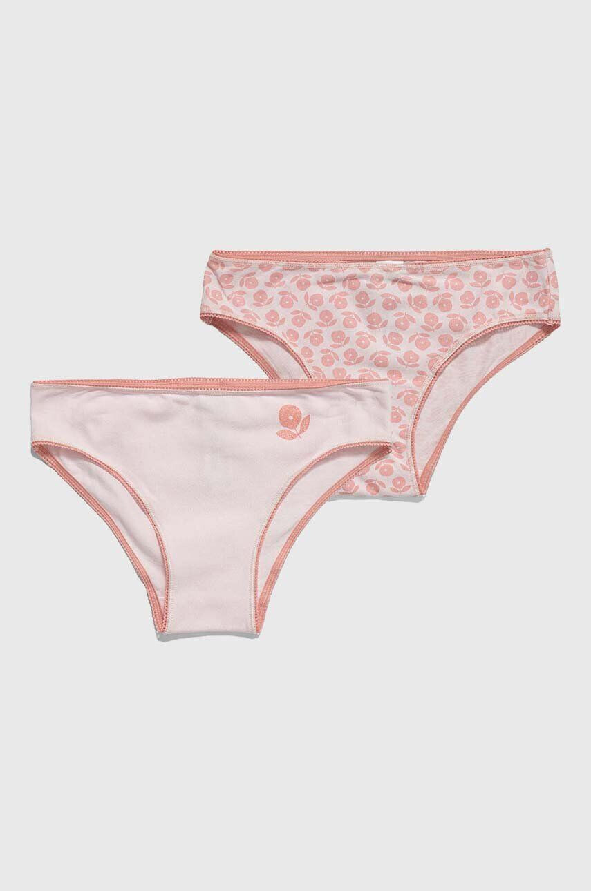 United Colors of Benetton chiloti copii 2-pack culoarea roz - Pled.ro