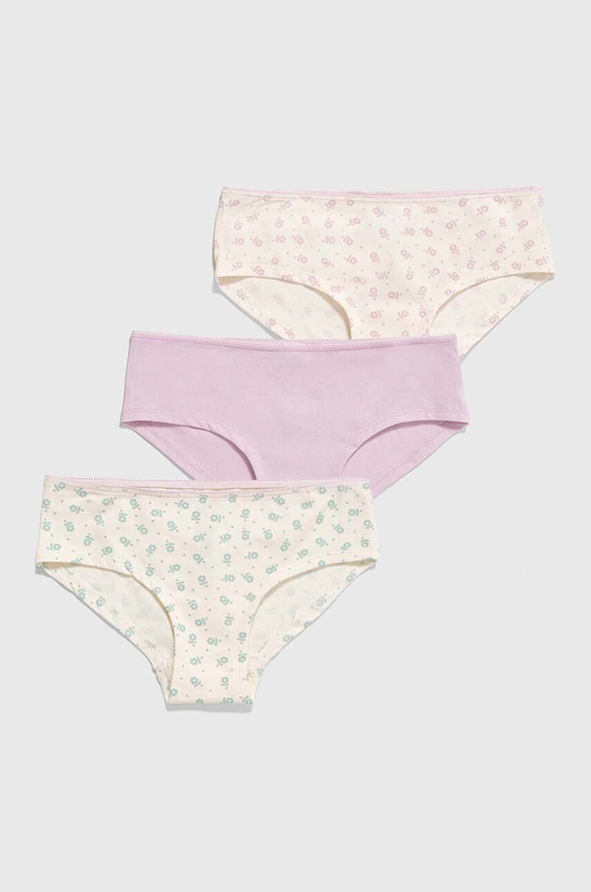 United Colors of Benetton chiloti copii 3-pack culoarea violet - Pled.ro