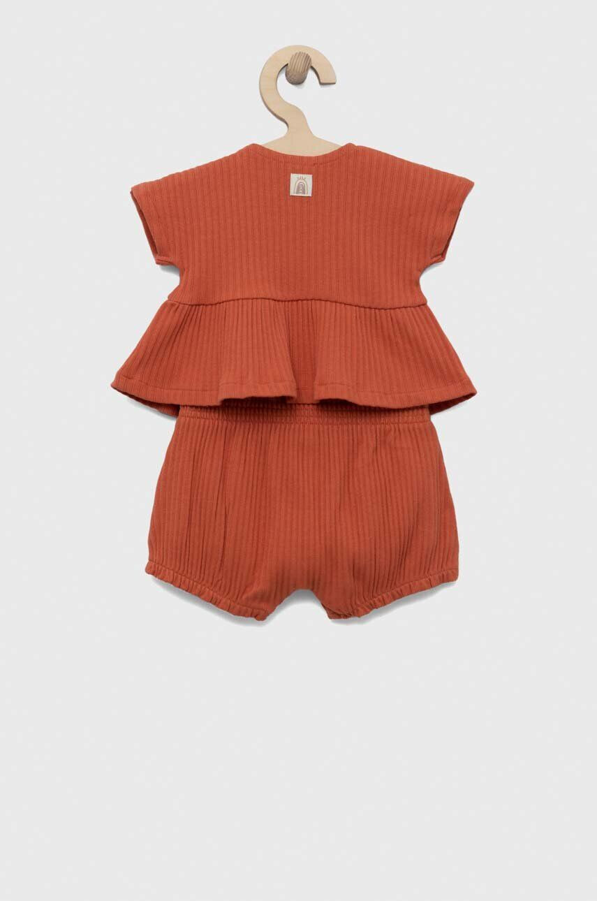 United Colors of Benetton compleu bebe culoarea portocaliu - Pled.ro