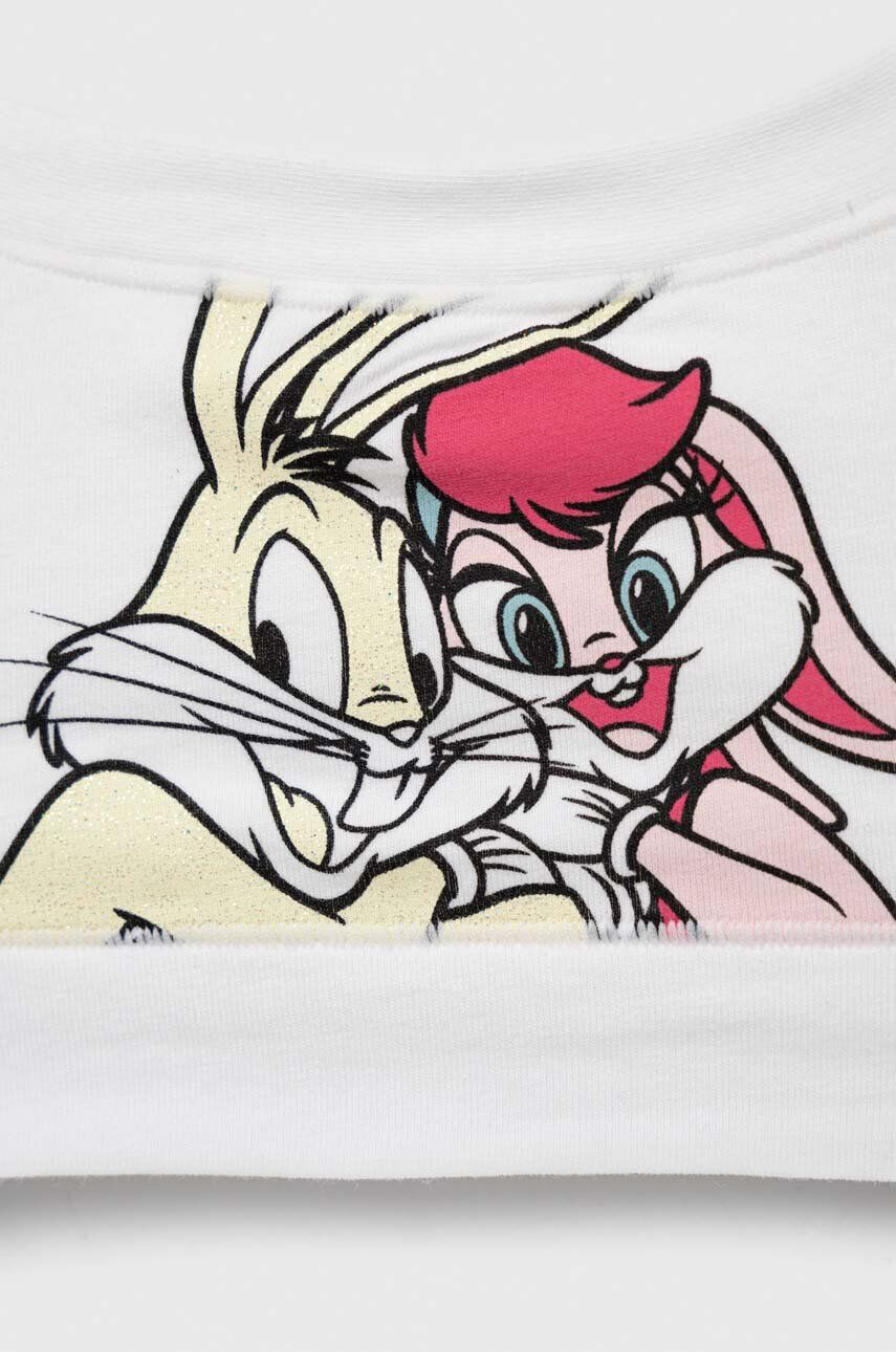 United Colors of Benetton compleu copii x Looney Tunes culoarea alb - Pled.ro