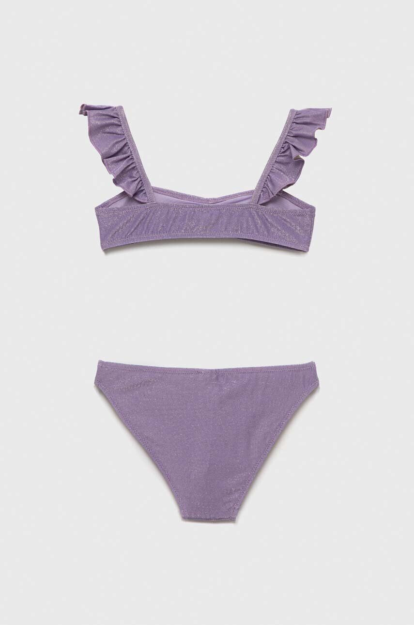 United Colors of Benetton costum de baie pentru copii din două piese culoarea violet - Pled.ro