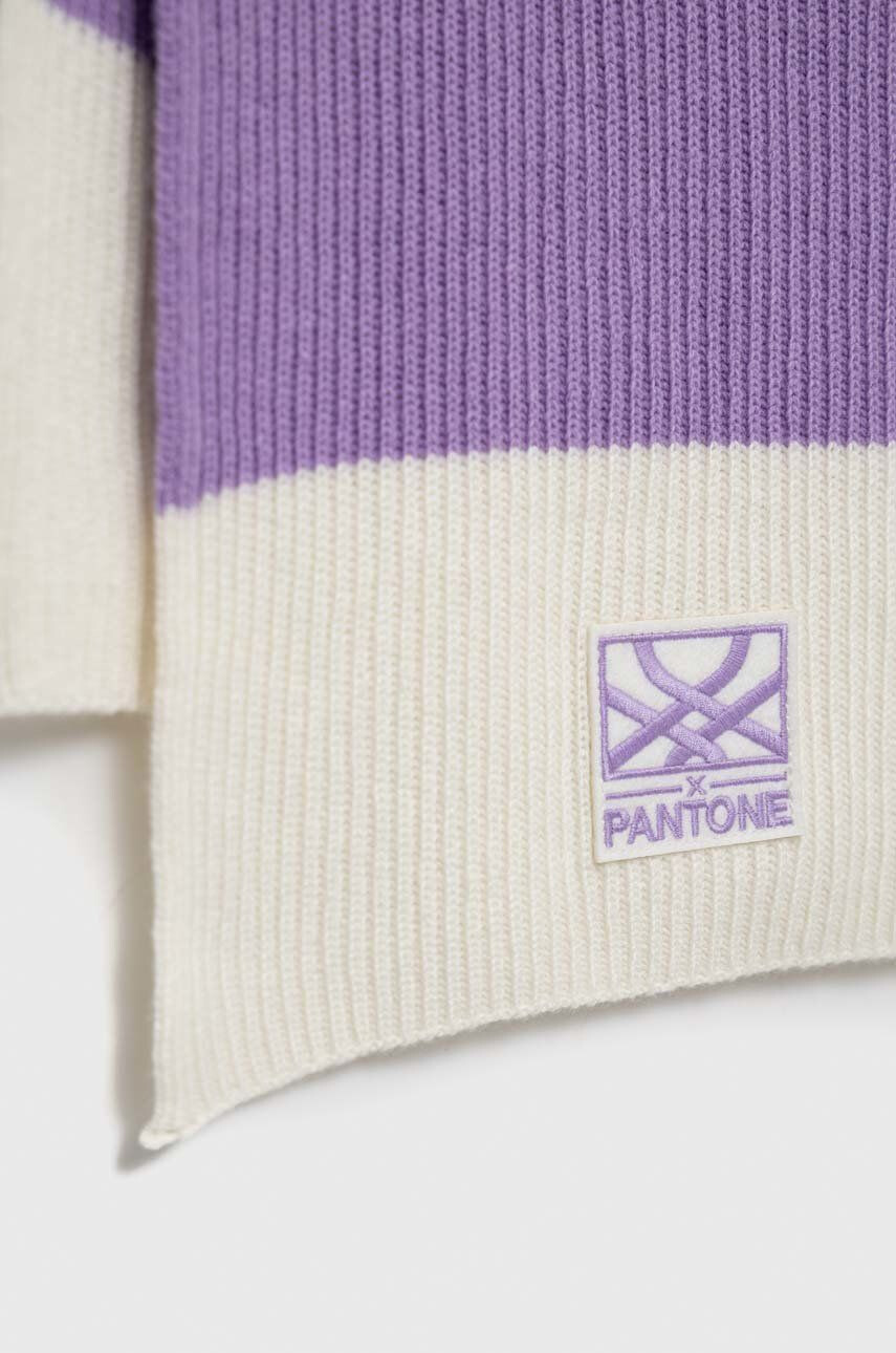 United Colors of Benetton esarfa din amestec de lana X Pantone culoarea violet modelator - Pled.ro