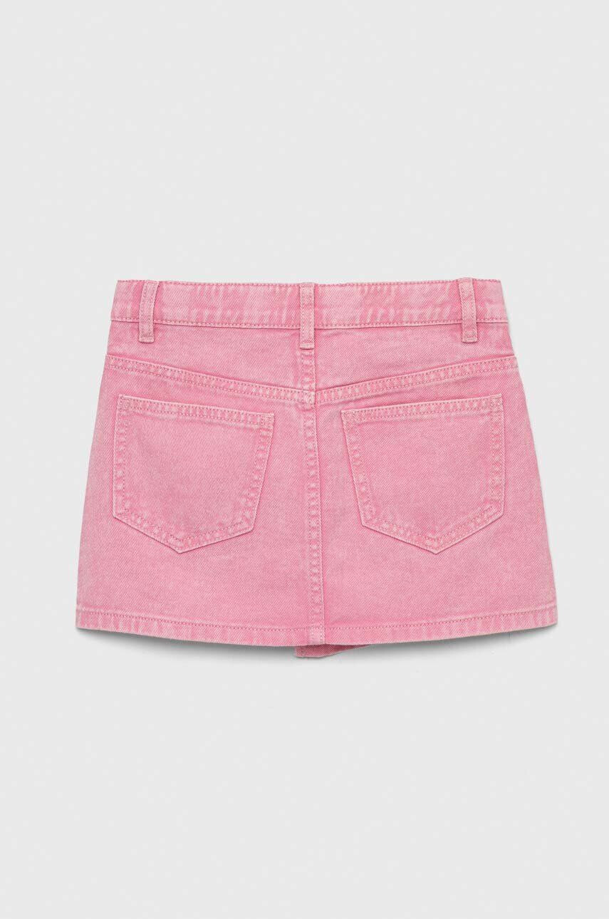 United Colors of Benetton fusta denim pentru copii culoarea roz mini drept - Pled.ro