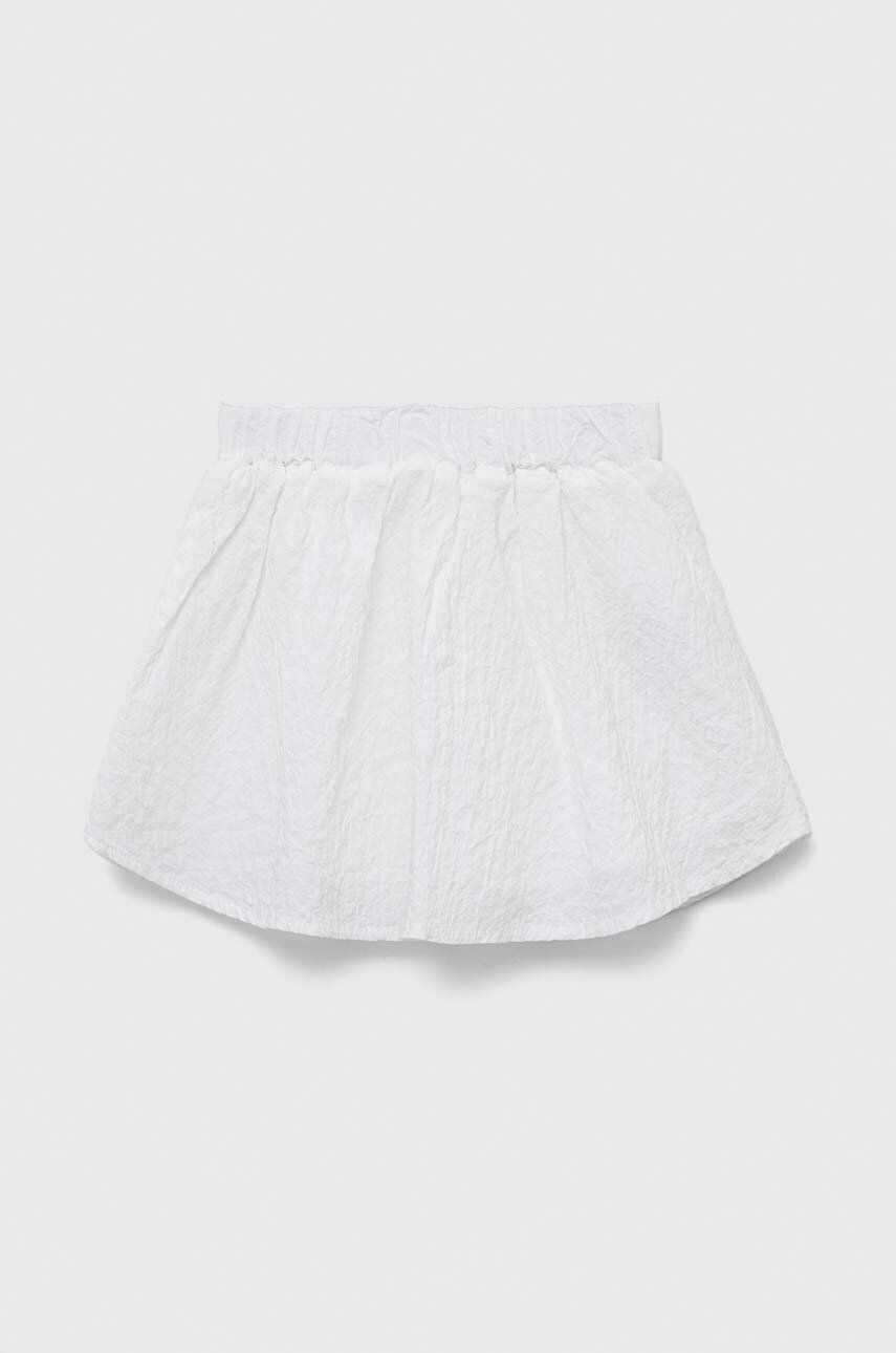 United Colors of Benetton fusta fete culoarea alb mini evazati - Pled.ro