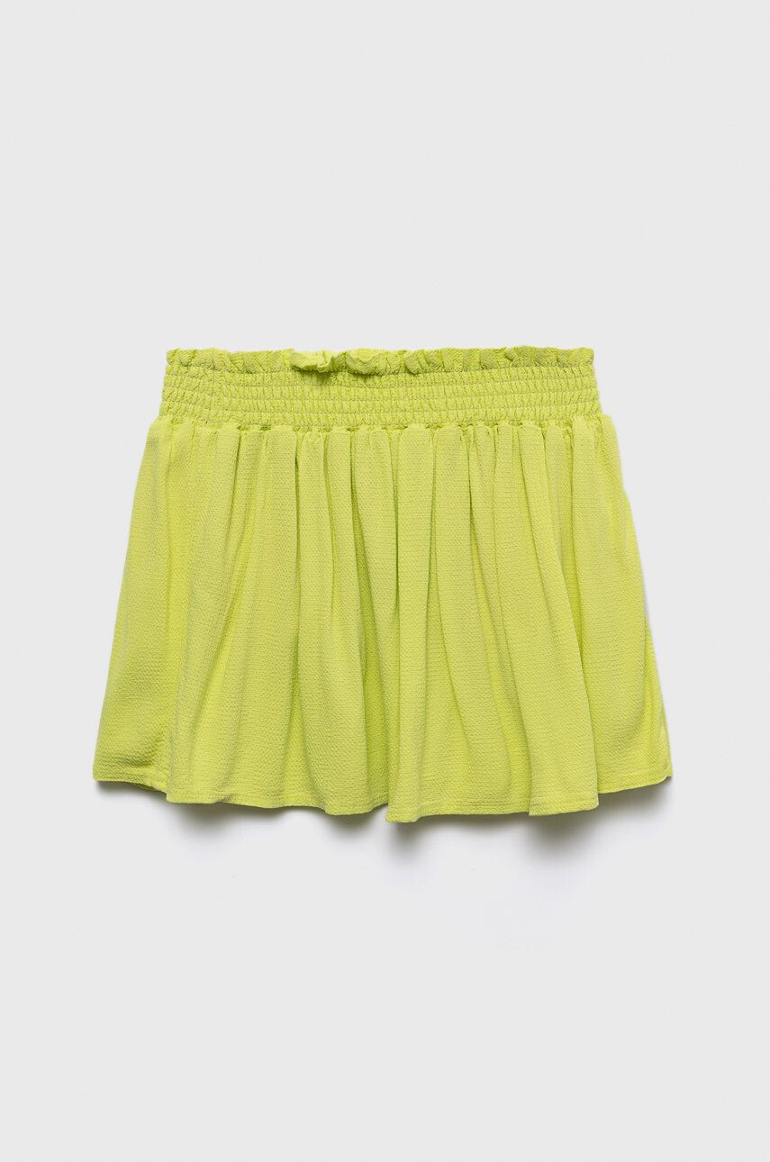 United Colors of Benetton fusta fete culoarea galben mini evazati - Pled.ro