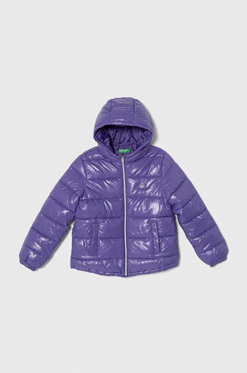 United Colors of Benetton geaca copii culoarea violet - Pled.ro