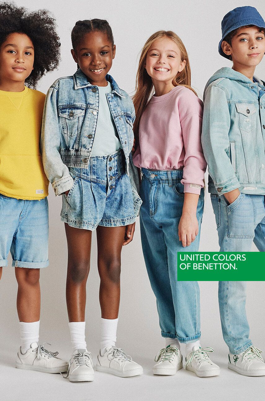 United Colors of Benetton geaca de blugi pentru copii - Pled.ro