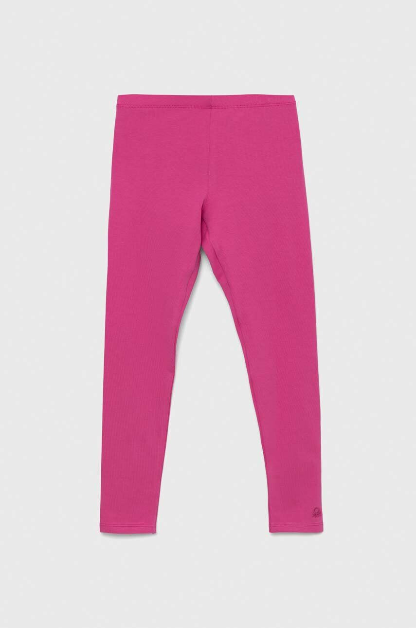 United Colors of Benetton leggins copii culoarea violet neted - Pled.ro