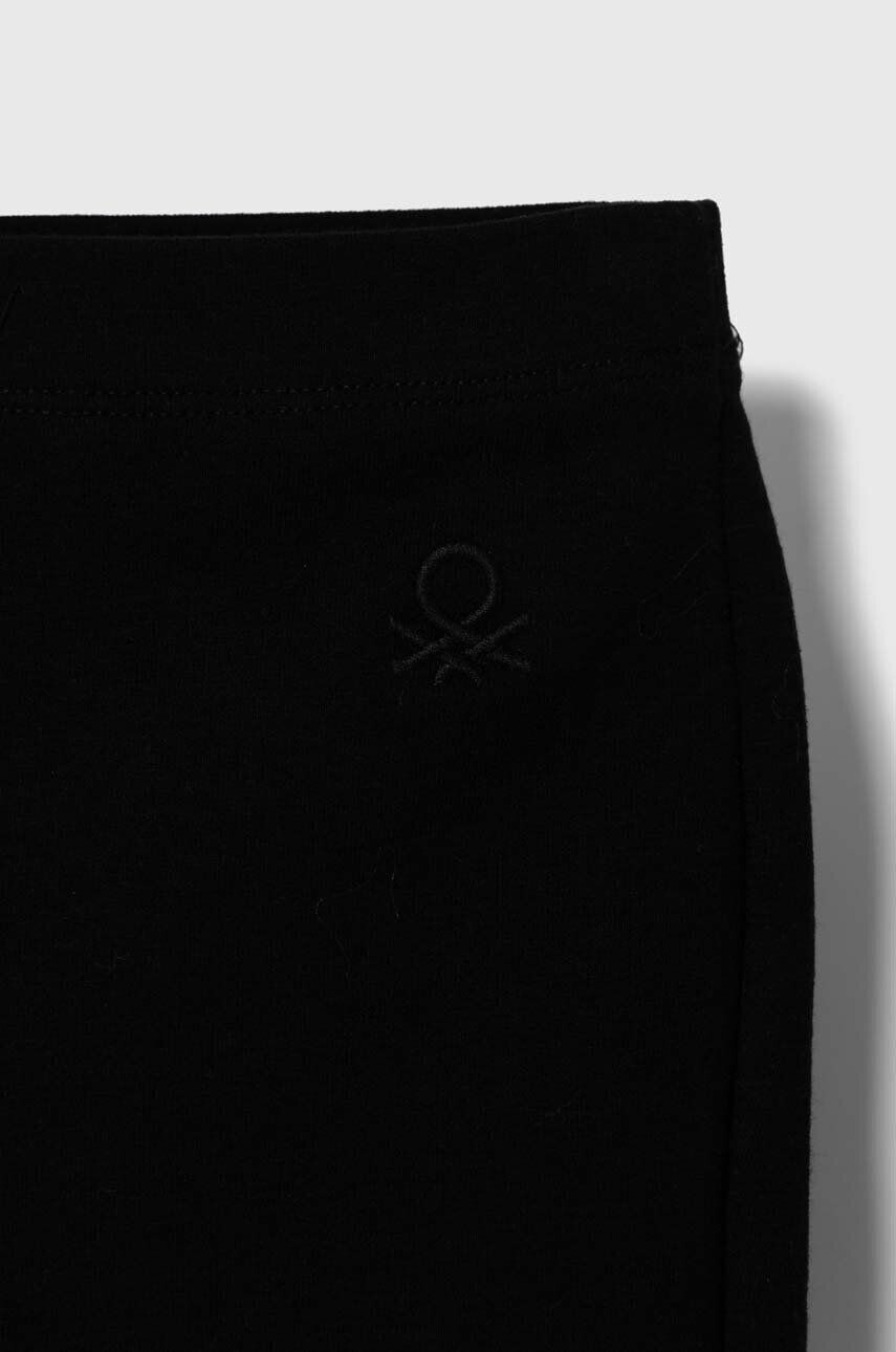 United Colors of Benetton leggins copii culoarea negru neted - Pled.ro