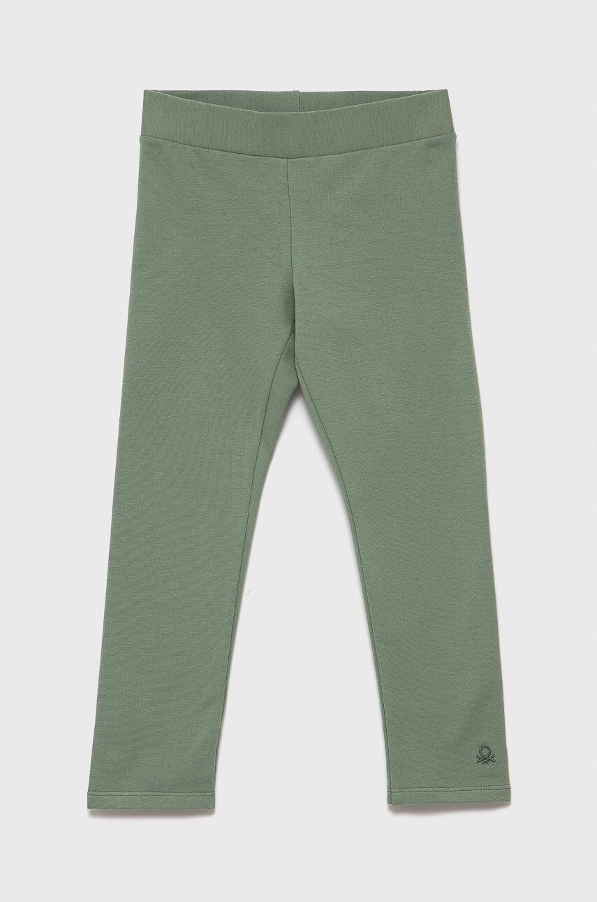 United Colors of Benetton leggins copii culoarea verde modelator - Pled.ro