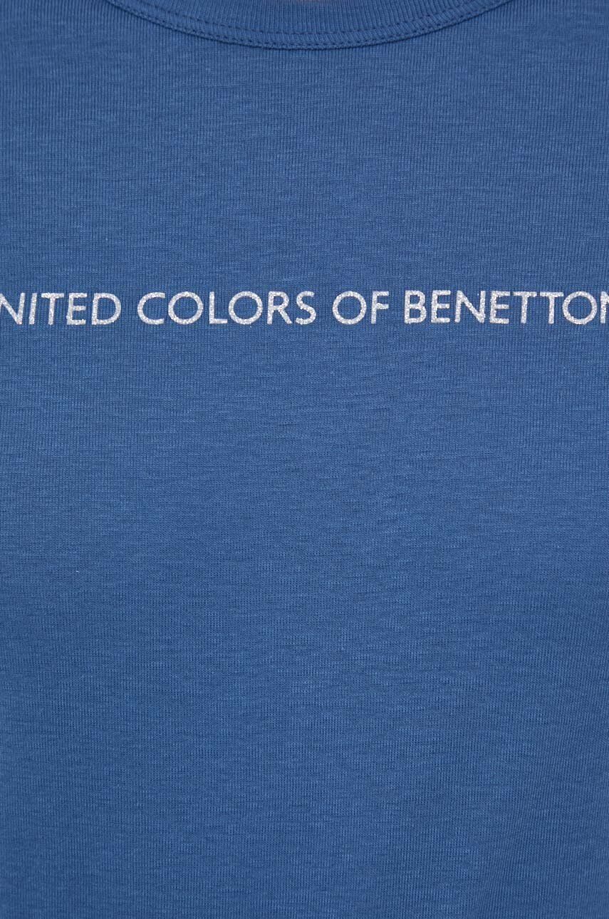 United Colors of Benetton longsleeve din bumbac - Pled.ro