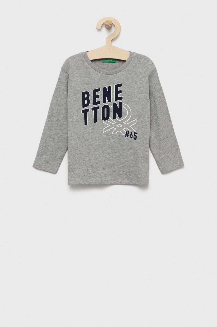 United Colors of Benetton longsleeve din bumbac pentru copii - Pled.ro