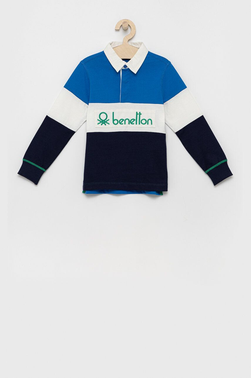 United Colors of Benetton Longsleeve din bumbac pentru copii - Pled.ro