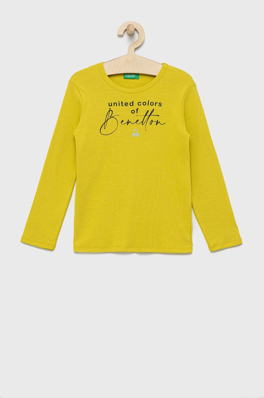 United Colors of Benetton longsleeve din bumbac pentru copii - Pled.ro