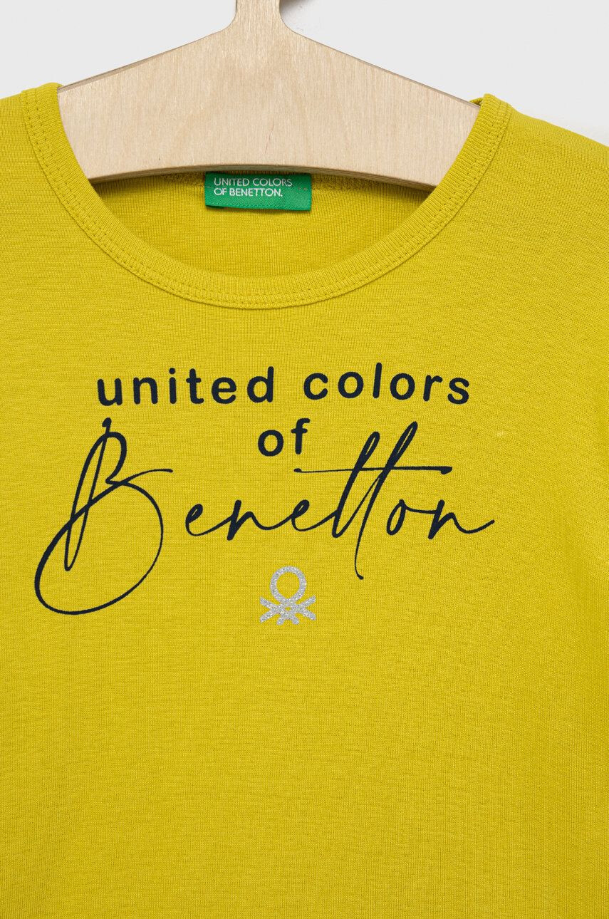 United Colors of Benetton longsleeve din bumbac pentru copii - Pled.ro