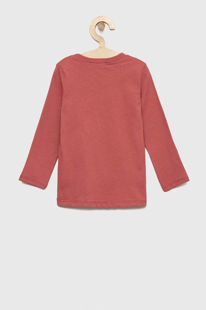 United Colors of Benetton longsleeve din bumbac pentru copii culoarea roz - Pled.ro