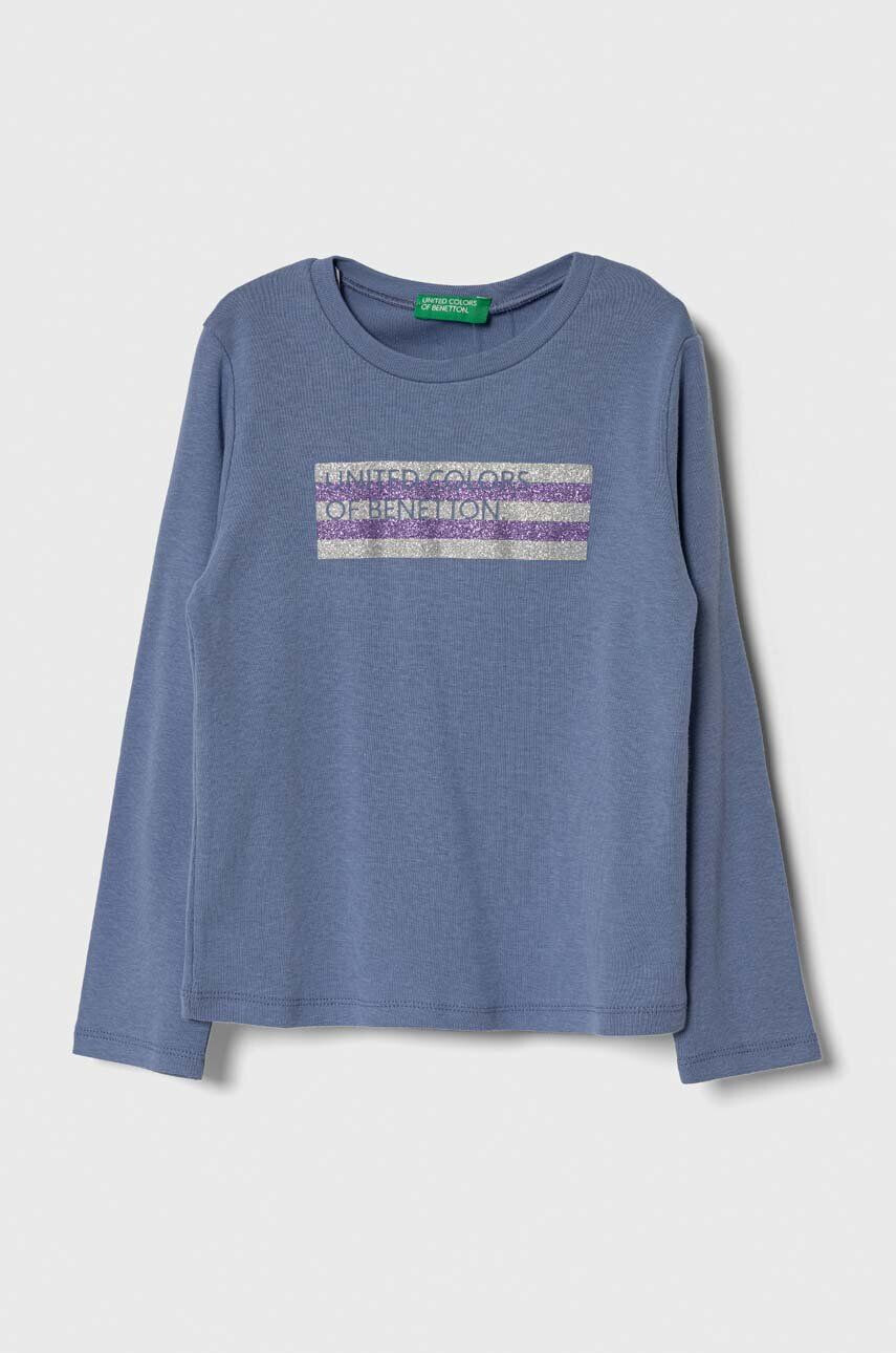 United Colors of Benetton longsleeve din bumbac pentru copii - Pled.ro