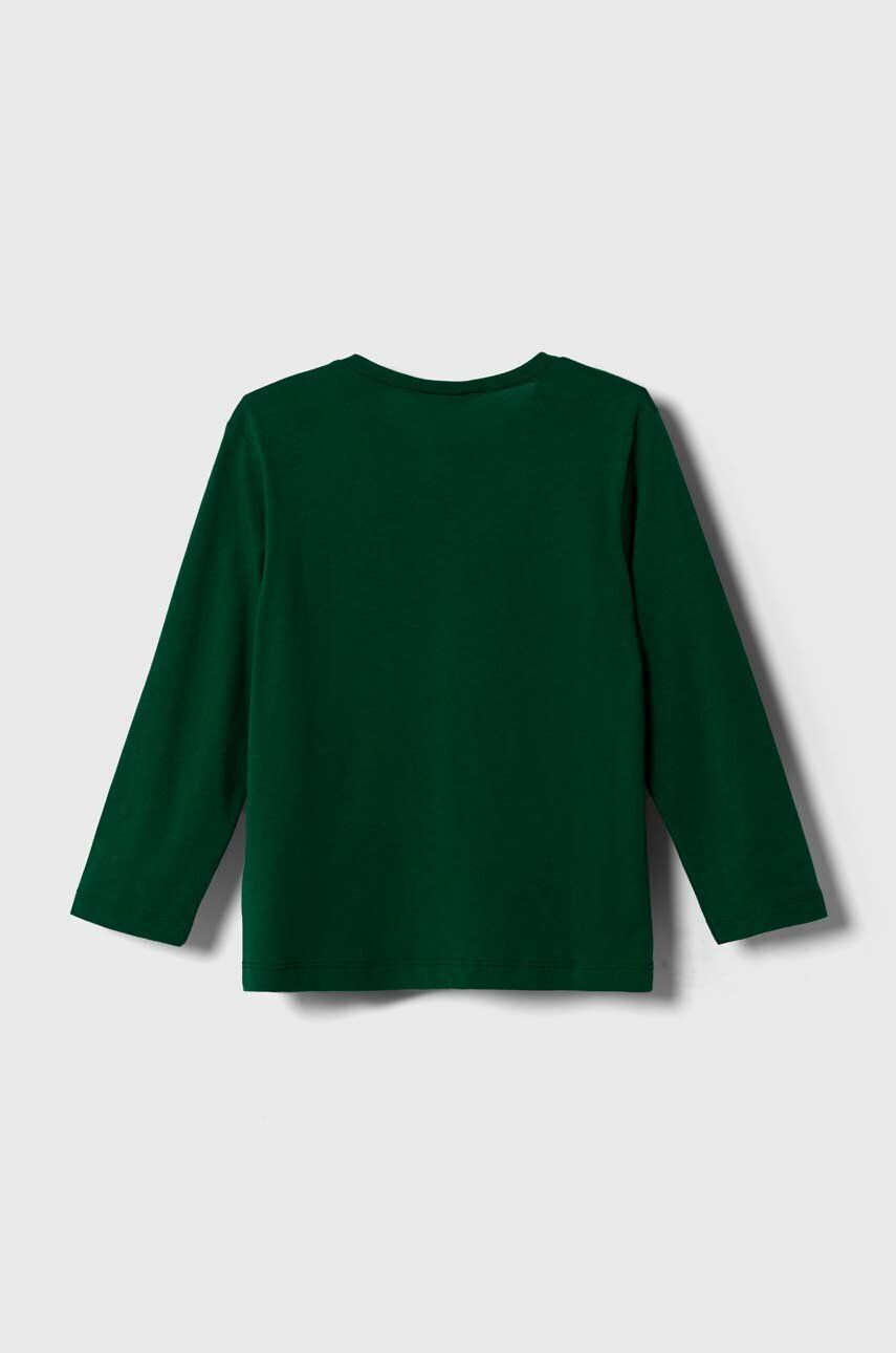 United Colors of Benetton longsleeve din bumbac pentru copii culoarea gri modelator - Pled.ro