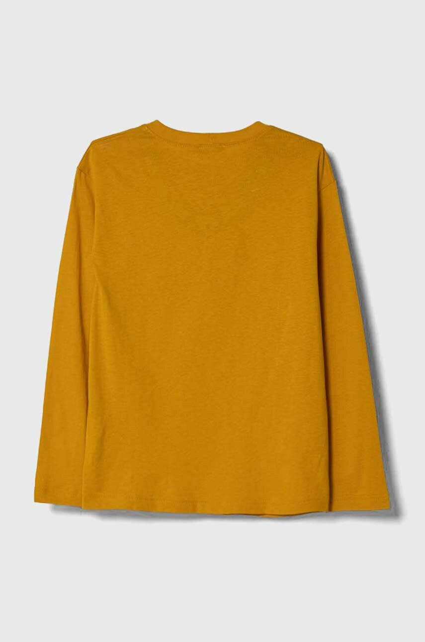 United Colors of Benetton longsleeve din bumbac pentru copii culoarea alb - Pled.ro