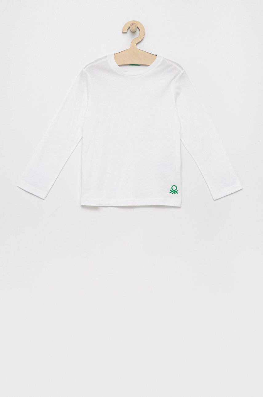 United Colors of Benetton Longsleeve din bumbac pentru copii - Pled.ro