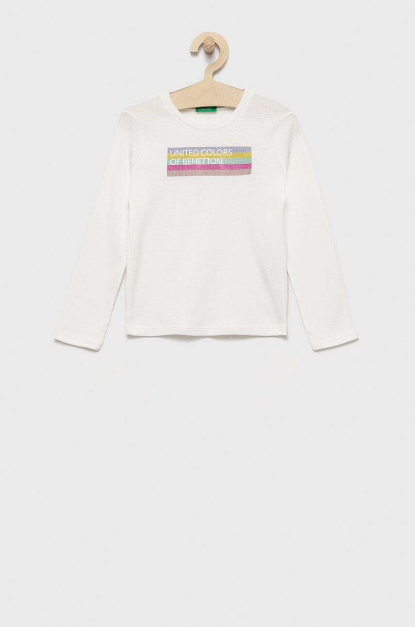 United Colors of Benetton longsleeve din bumbac pentru copii - Pled.ro