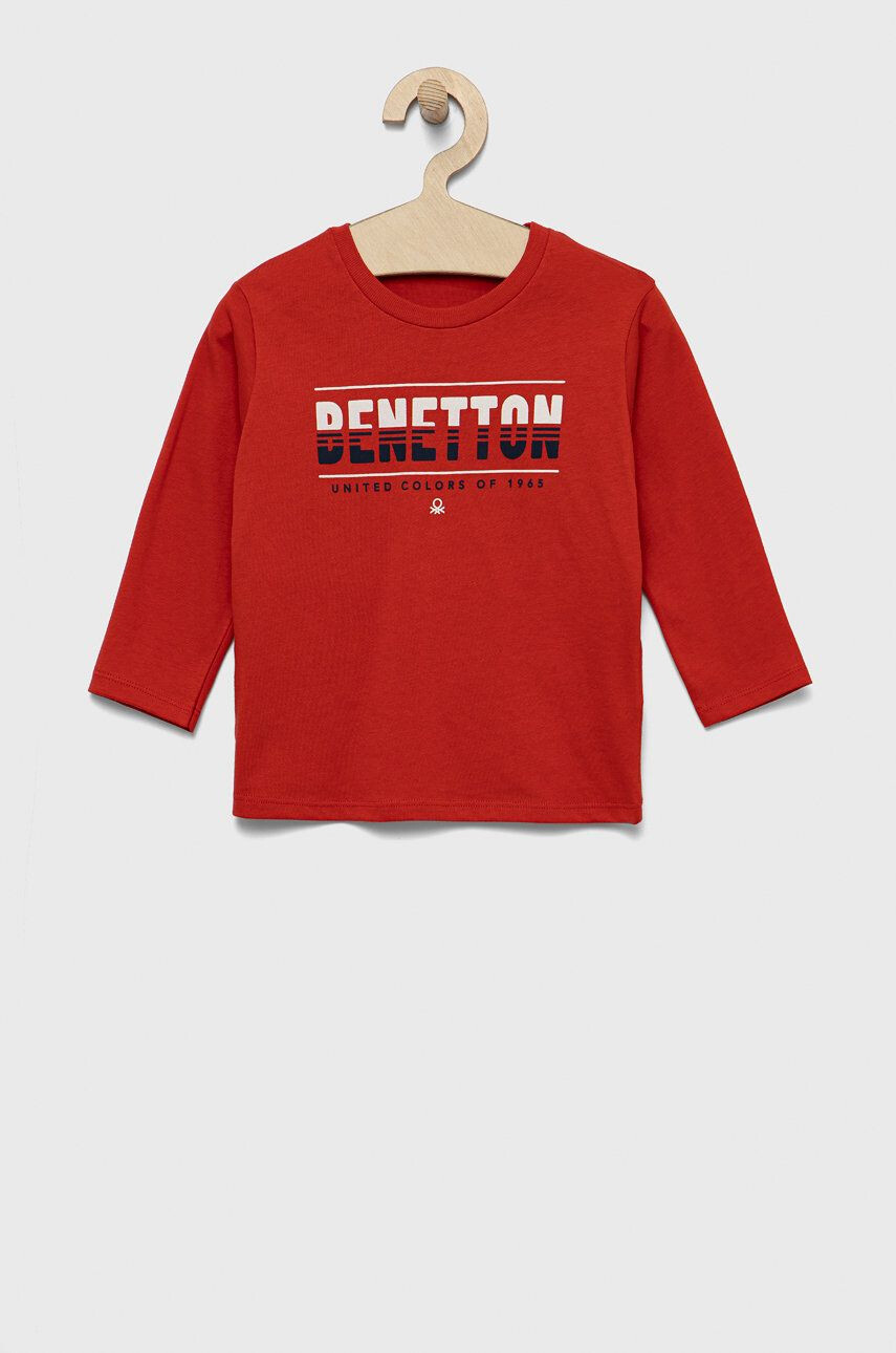 United Colors of Benetton longsleeve din bumbac pentru copii - Pled.ro