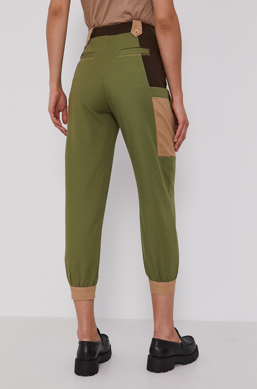 United Colors of Benetton Pantaloni femei culoarea bej lat high waist - Pled.ro