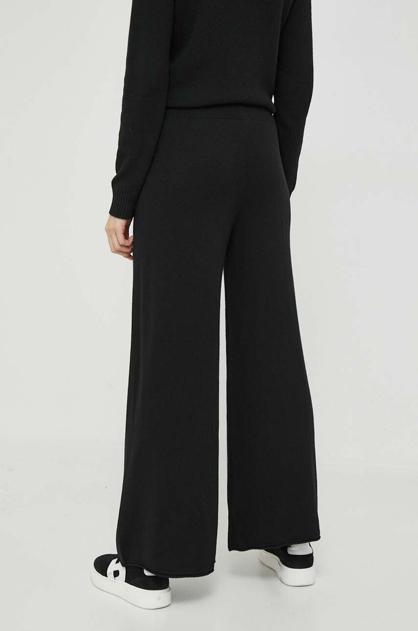 United Colors of Benetton pantaloni femei culoarea negru neted - Pled.ro