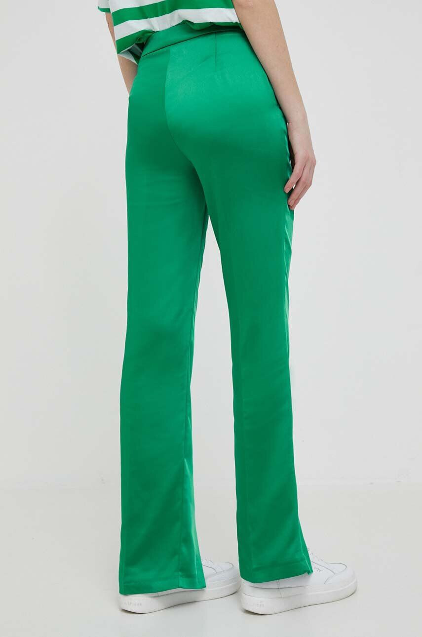 United Colors of Benetton pantaloni femei culoarea verde drept high waist - Pled.ro