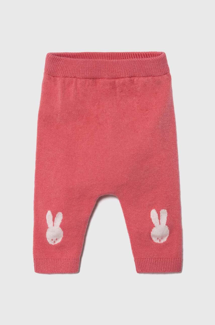 United Colors of Benetton pantaloni bebe culoarea roz modelator - Pled.ro