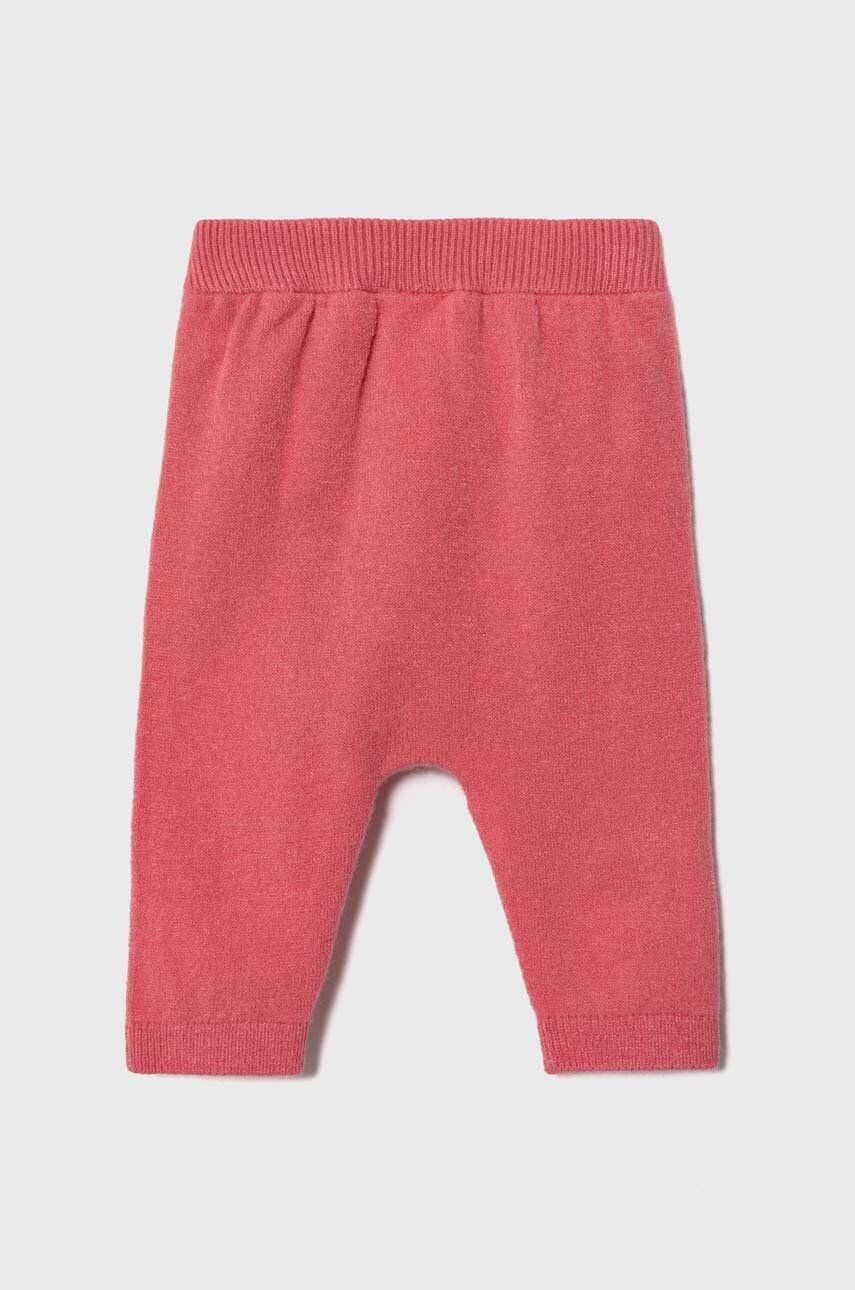 United Colors of Benetton pantaloni bebe culoarea roz modelator - Pled.ro