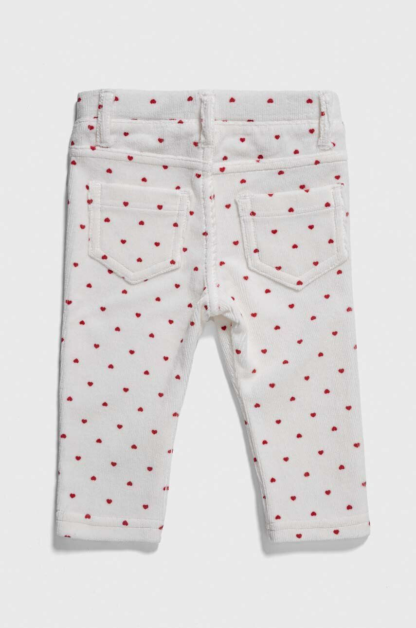 United Colors of Benetton pantaloni bebe culoarea alb - Pled.ro