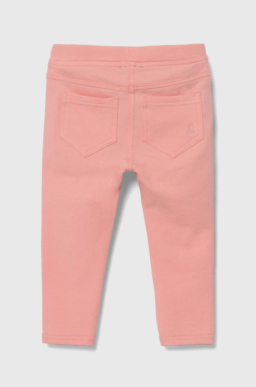 United Colors of Benetton pantaloni copii culoarea roz neted - Pled.ro