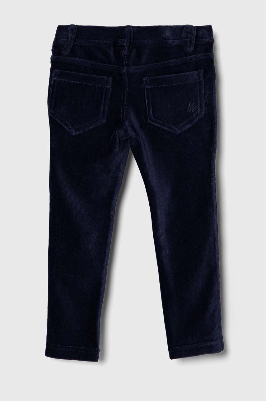 United Colors of Benetton pantaloni copii culoarea negru neted - Pled.ro