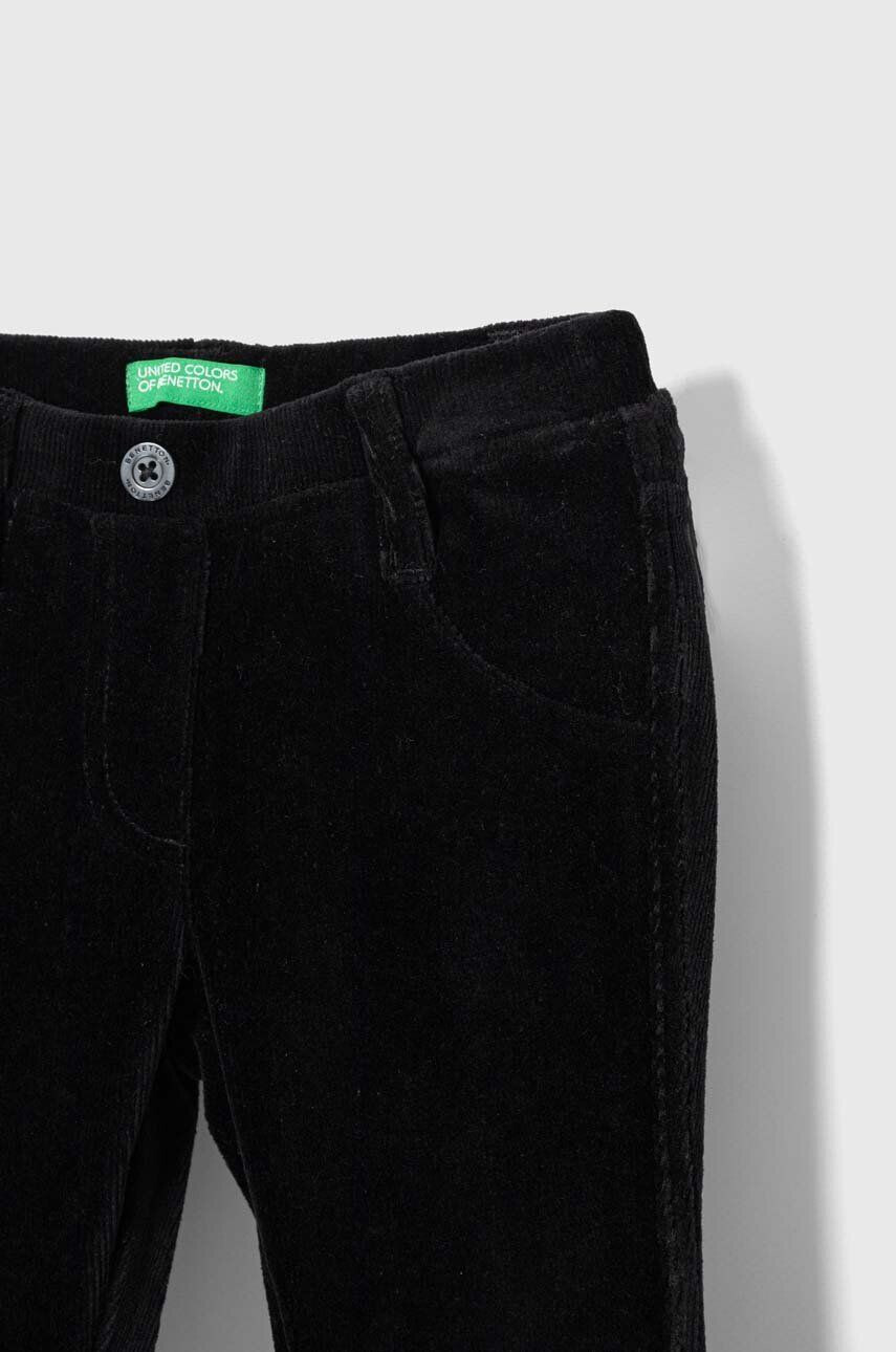 United Colors of Benetton pantaloni copii culoarea negru neted - Pled.ro