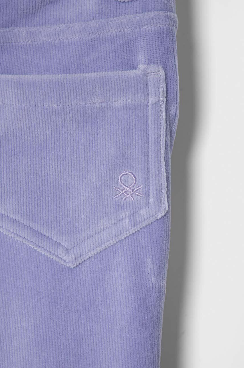 United Colors of Benetton pantaloni copii culoarea violet neted - Pled.ro