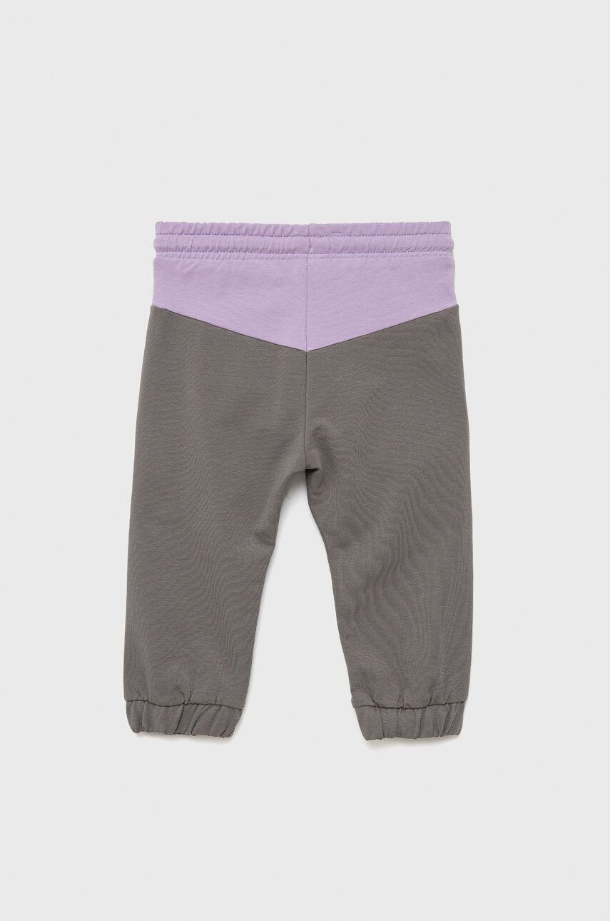 United Colors of Benetton pantaloni copii culoarea gri neted - Pled.ro