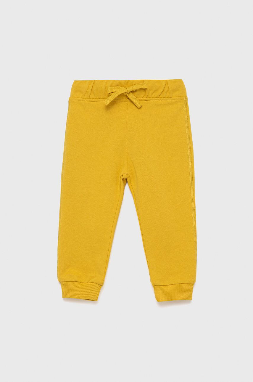 United Colors of Benetton pantaloni de bumbac pentru copii neted - Pled.ro