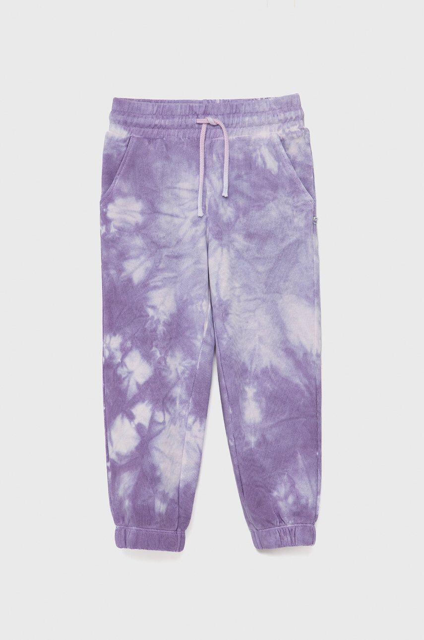 United Colors of Benetton pantaloni de bumbac pentru copii culoarea violet modelator - Pled.ro