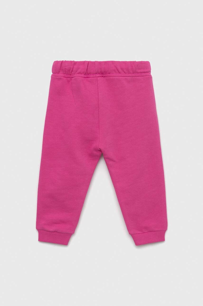 United Colors of Benetton pantaloni de bumbac pentru copii culoarea violet neted - Pled.ro