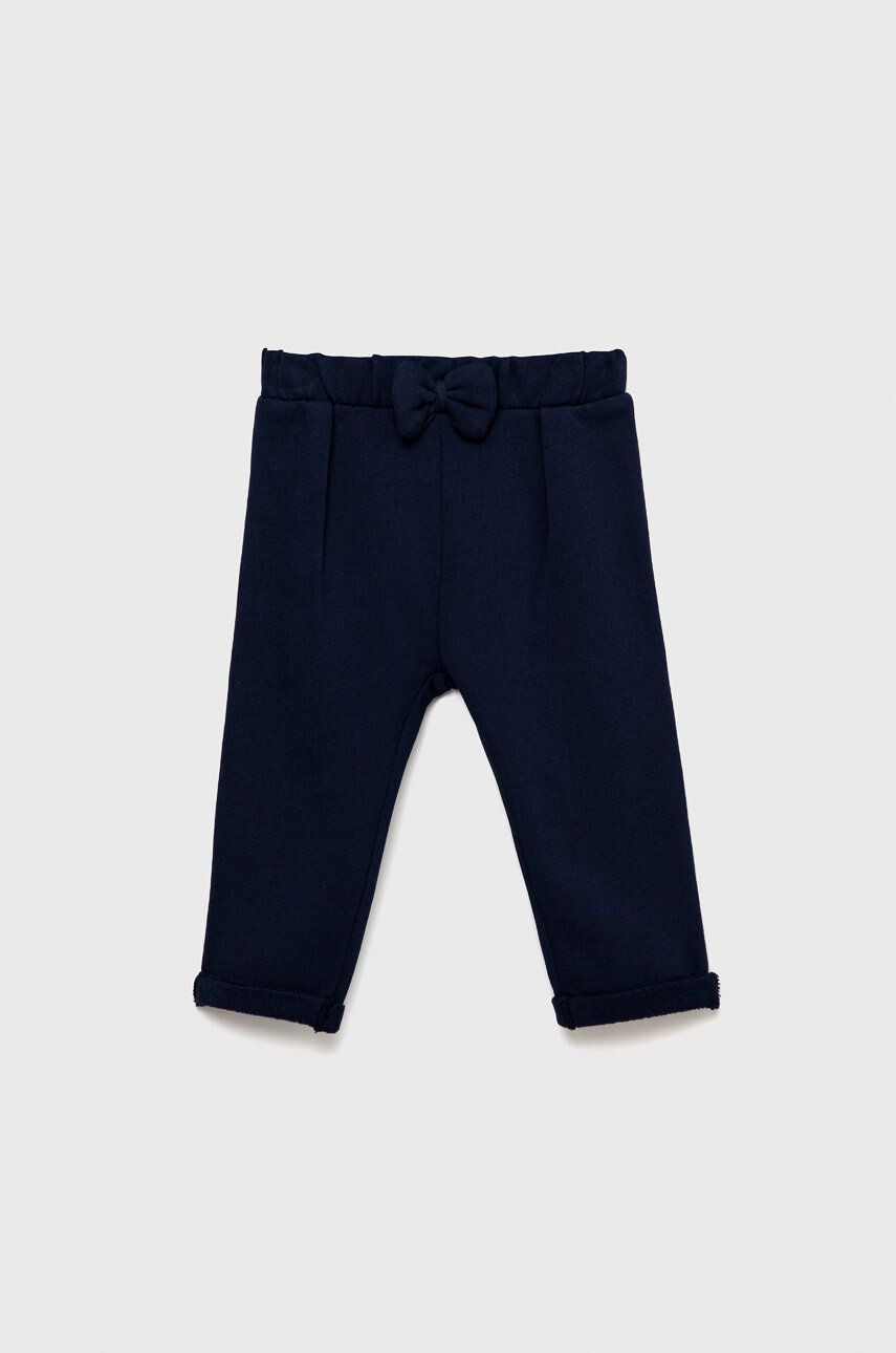 United Colors of Benetton pantaloni de bumbac pentru copii culoarea albastru marin neted - Pled.ro