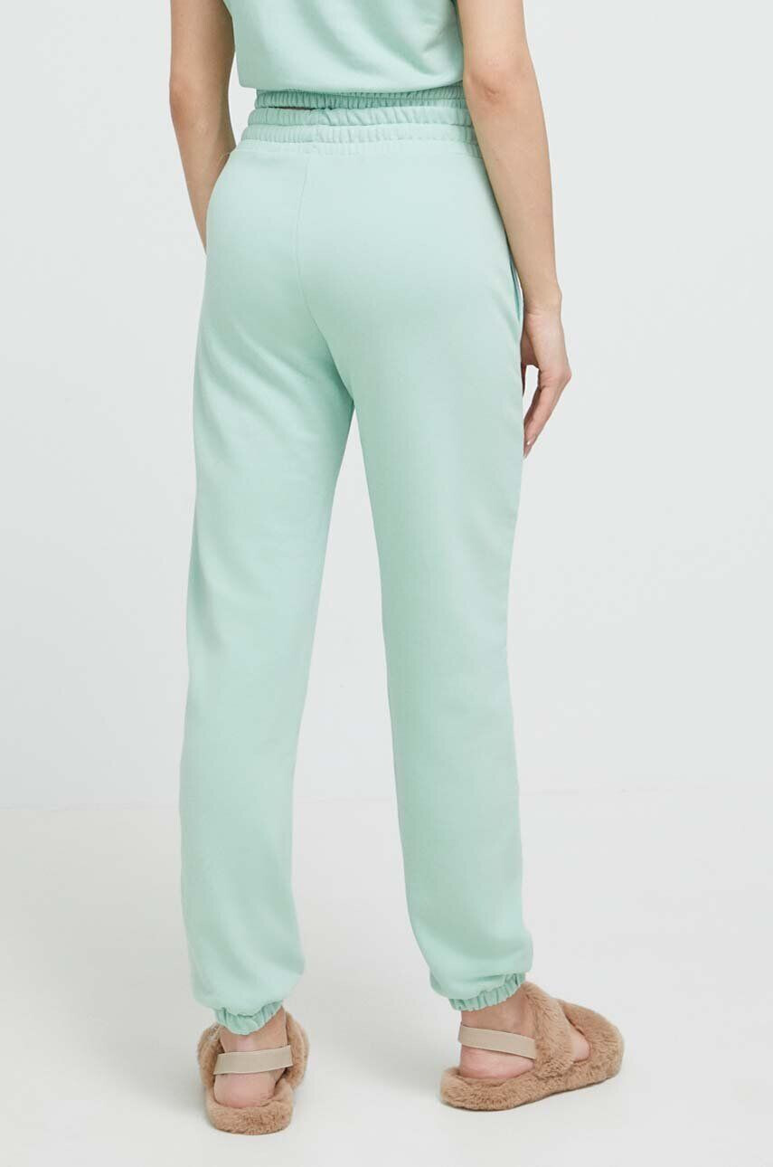 United Colors of Benetton pantaloni de lounge culoarea verde neted - Pled.ro