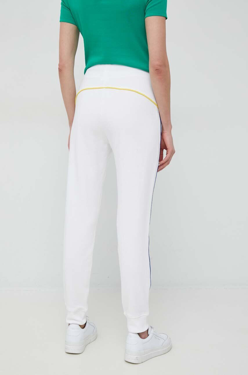 United Colors of Benetton pantaloni de trening din bumbac culoarea verde neted - Pled.ro