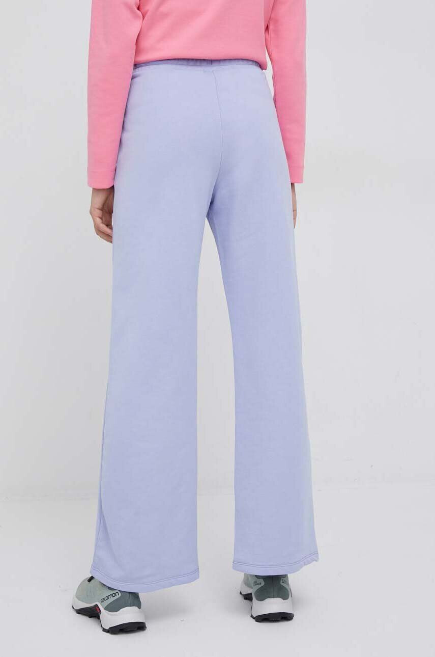 United Colors of Benetton pantaloni de trening din bumbac culoarea albastru marin neted - Pled.ro