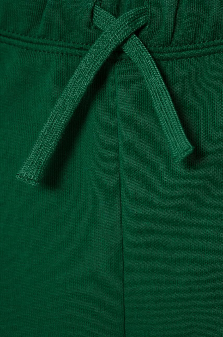 United Colors of Benetton pantaloni de trening din bumbac pentru copii culoarea verde melanj - Pled.ro