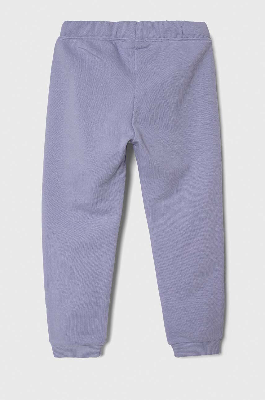 United Colors of Benetton pantaloni de trening din bumbac pentru copii culoarea violet neted - Pled.ro